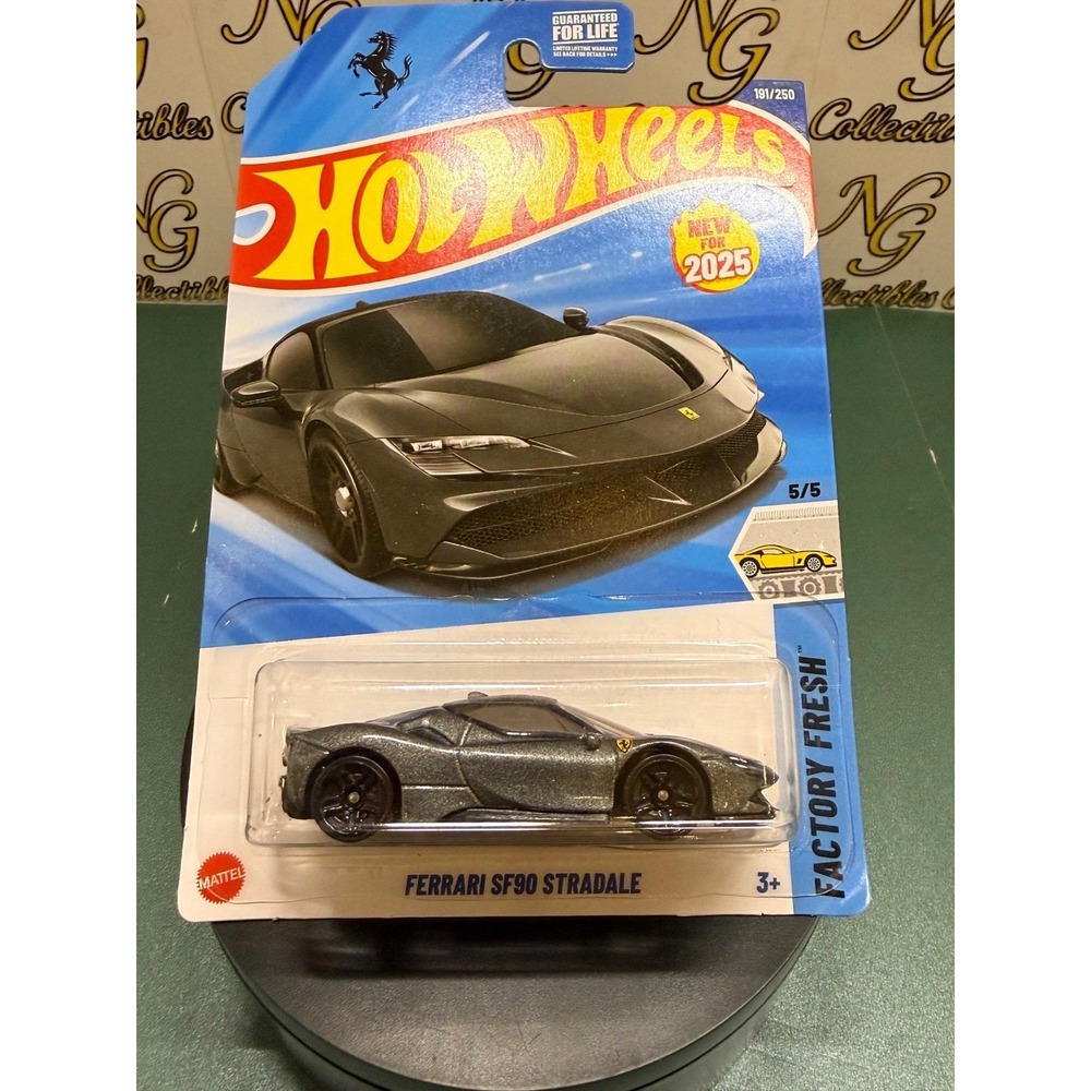 Hot Wheels 2025 Ferrari SF90 Stradale Grey Factory Fresh 191/250 HYY08 1:64